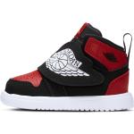 Schwarze Nike Jordan 1 Herrensportschuhe mit Klettverschluss aus Kunstleder Größe 19,5 