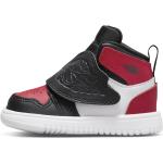 Schwarze Nike Jordan 1 Herrensportschuhe mit Klettverschluss aus Kunstleder 
