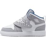 Graue Nike Jordan 1 Herrensportschuhe mit Klettverschluss aus Kunstleder Größe 32 