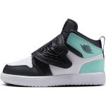 Schwarze Nike Jordan 1 Herrensportschuhe mit Klettverschluss aus Kunstleder 