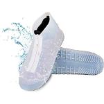 Weiße Schuhüberzieher & Regenüberschuhe mit Reißverschluss leicht für Herren Größe 34 