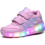 Pinke Skater LED Schuhe & Blink Schuhe wasserdicht für Partys für Kinder 