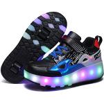 Skybird-UK LED Leuchtend Schuhe mit Rollen Ultraleicht Outdoor Sportschuhe Blinkschuhe Skateboardschuhe 7 Farbe Farbwechsel Rädern Gymnastik Sneaker für Junge Mädchen