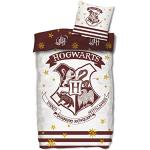 Harry Potter Bettwäsche 135x200 cm 80x80 [Mit Reißverschluss] 2-teilig Bettbezug Kissenbezug Bettwäsche-Set zum Wenden Hogwarts Baumwolle