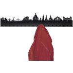 Schwarze Radius Design Dresden Städtegarderoben mit Skyline-Motiv pulverbeschichtet Breite 50-100cm, Höhe 0-50cm, Tiefe 0-50cm 