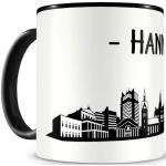 skyline4u Tasse mit Hannover Skyline für Kaffee oder Tee H:95mm/D:82mm schwarz