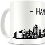 skyline4u Tasse mit Hannover Skyline für Kaffee oder Tee H:95mm/D:82mm weiß