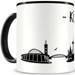 skyline4u Tasse mit Köln Skyline für Kaffee oder Tee H:95mm/D:82mm schwarz
