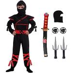 Reduzierte Schwarze Ninja-Kostüme aus Polyester für Kinder 