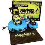 Slackers USA Slackline Classic 15m, Set mit zusätzlicher Teaching Line, Handlauf zum leichten Erlernen, Ratschenschutz, Anleitung, Tasche, ideal für Kinder und Familie, 980010