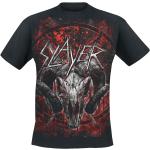 Schwarze Halblangärmelige Slayer Rundhals-Ausschnitt T-Shirts für Herren Größe 5 XL für Festivals 