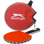 Slazenger Tischtennisschläger - inkl. Tischtennisschläger Hülle - 25 x 15 x 2 cm - Leicht zu Manövrieren - Überallhin Mitnehmen - Holz/Kunststoff - Rot/Schwarz