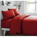 Reduzierte Rote Spannbettlaken & Spannbetttücher aus Baumwolle 135x190 