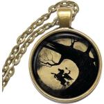 Sleepy Hollow Halskette/Schlüsselring, Halloween, Kopfloser Reiter, Halskette Mit Anhänger, Handgemachter Schmuck, Glasanhänger