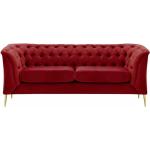 Rote Gesteppte Moderne Chesterfield Sofas mit Armlehne Breite 150-200cm, Höhe 50-100cm, Tiefe 50-100cm 