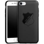 DeinDesign Slim Case extra dünn kompatibel mit Apple iPhone SE (2020) Silikon Handyhülle schwarz Hülle TSG 1899 Hoffenheim Logo Offizielles Lizenzprodukt