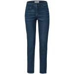 Dunkelblaue TCHIBO Nachhaltige Slim Fit Jeans mit Reißverschluss aus Baumwolle für Damen Größe S 