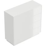 Reduzierte Weiße Emotion Hochkommoden & Säulenkommoden  lackiert mit Schublade Breite 100-150cm, Höhe 0-50cm, Tiefe 50-100cm 