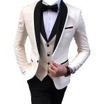 Anthrazitfarbene Business Herrensmokings mit Knopf aus Tweed Einheitsgröße 3-teilig zur Hochzeit 