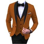 Anthrazitfarbene Business Herrensmokings mit Knopf aus Tweed Einheitsgröße 3-teilig zur Hochzeit 