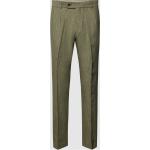 Slim Fit Anzughose aus Leinen mit Bügelfalten Modell 'Tomte' 27 men Hellgrün