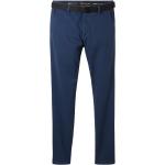 Marineblaue Unifarbene Tom Tailor Denim Slim Fit Jeans mit Gürtel aus Baumwollmischung für Herren Größe XXL 