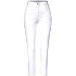 Weiße CECIL Slim Fit Jeans mit Reißverschluss aus Denim für Damen für den für den Sommer 