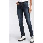 Reduzierte Dunkelblaue ARIZONA Slim Fit Jeans mit Reißverschluss aus Denim für Damen Größe XS 