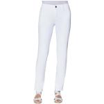 Weiße ASCARI Stretch-Jeans mit Reißverschluss aus Baumwolle für Damen Größe XS 