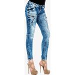 Blaue Bestickte Loose Fit Cipo & Baxx Slim Fit Jeans aus Denim für Damen Größe XS 