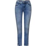 Indigofarbene Street One Slim Fit Jeans aus Baumwolle für Damen Weite 27, Länge 28 