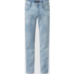 Hellblaue Replay Slim Fit Jeans mit Reißverschluss aus Baumwollmischung enganliegend für Herren 