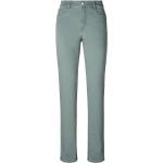 Reduzierte Grüne Brax Feel Good Slim Fit Jeans aus Denim maschinenwaschbar für Damen Übergrößen Petite 