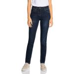 Reduzierte Dunkelblaue CECIL Toronto Slim Fit Jeans aus Baumwolle für Damen Größe XS Weite 26, Länge 32 - versandkostenfrei 