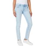Slim-fit-Jeans PEPE JEANS "NEW BROOKE" blau (bleach) Damen Jeans mit 1-Knopf Bund und Reißverschlusstasche