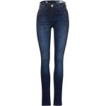Blaue CECIL Toronto Slim Fit Jeans aus Denim für Damen Größe XS Weite 28, Länge 32 