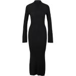 Schwarze Langärmelige HUGO BOSS BOSS Stehkragen Winterkleider aus Polyamid für Damen Größe XS 