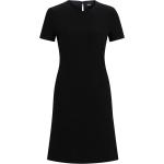 Schwarze Kurzärmelige HUGO BOSS BOSS Damenkleider aus Baumwolle Größe XS 