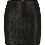 Schwarze HUGO BOSS HUGO Mini Miniröcke mit Glitzer mit Reißverschluss aus Polyester für Damen Größe L 