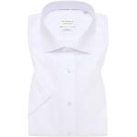 Weiße Kurzärmelige Eterna Kentkragen Hemden mit Kent-Kragen aus Popeline für Herren Größe S für den für den Sommer 