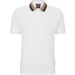 Weiße Gestreifte HUGO BOSS BOSS Herrenpoloshirts & Herrenpolohemden aus Baumwolle Größe 3 XL 