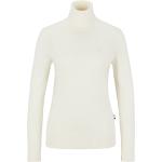 Weiße Elegante HUGO BOSS BOSS Rollkragen Kaschmir-Pullover aus Baumwollmischung für Damen Größe XS 