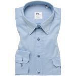 Reduzierte Hellblaue Unifarbene Eterna Button Down Kragen Shirts mit Tasche aus Baumwolle für Herren 