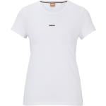 Weiße HUGO BOSS BOSS Bio U-Ausschnitt T-Shirts aus Jersey für Damen Größe XS 