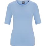 Hellblaue HUGO BOSS BOSS U-Ausschnitt T-Shirts aus Polyamid für Damen Größe XS 