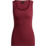 Dunkelrote HUGO BOSS BOSS Nachhaltige U-Ausschnitt Feinripp-Unterhemden aus Baumwolle für Damen Größe XS 