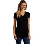 Schwarze Promodoro V-Ausschnitt T-Shirts aus Baumwolle enganliegend für Damen Größe XS für den für den Sommer 