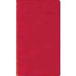 Slimtimer Touch korallenrot 2024 - Taschenkalender 9,5x16 cm - seperates Adressheft - Weekly - 128 Seiten - Quer-Planer - Alpha Edition