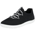 Schwarze Rieker Slip-on Sneaker ohne Verschluss aus Textil für Damen Größe 36 mit Absatzhöhe bis 3cm 