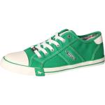 Grüne Slip-on Sneaker ohne Verschluss aus Canvas für Damen Größe 45 